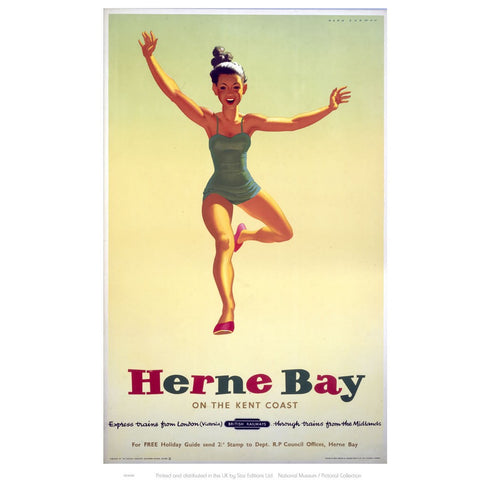 Herne Bay Girl in Green Costume 24" x 32" Matte Mounted Print