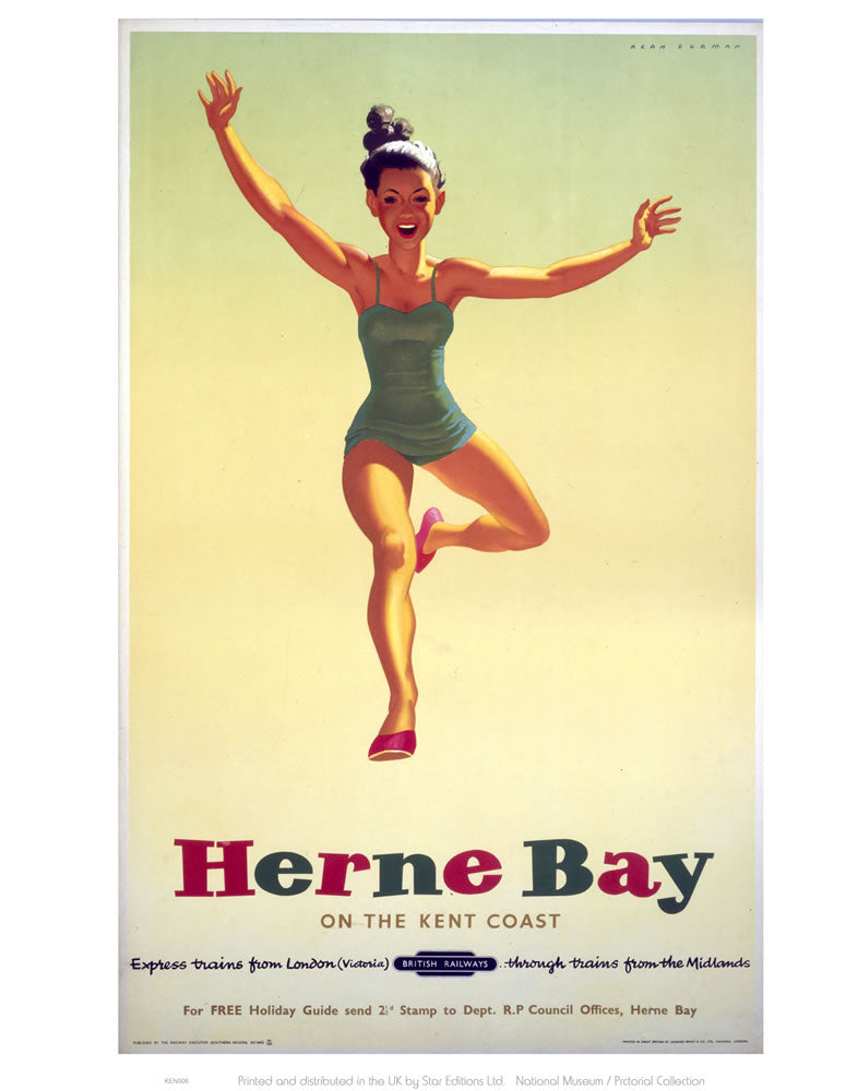 Herne Bay Girl in Green Costume 24" x 32" Matte Mounted Print