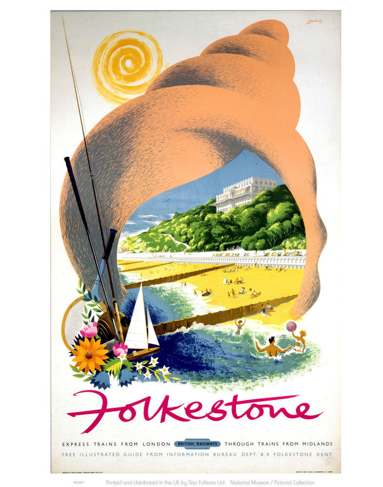 Folkestone in a Shell 24" x 32" Matte Mounted Print