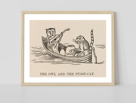 The Owl And The Pussy-Cat - 11X14inch Premium Art Print