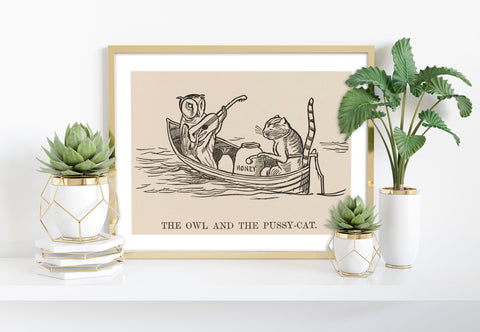 The Owl And The Pussy-Cat - 11X14inch Premium Art Print