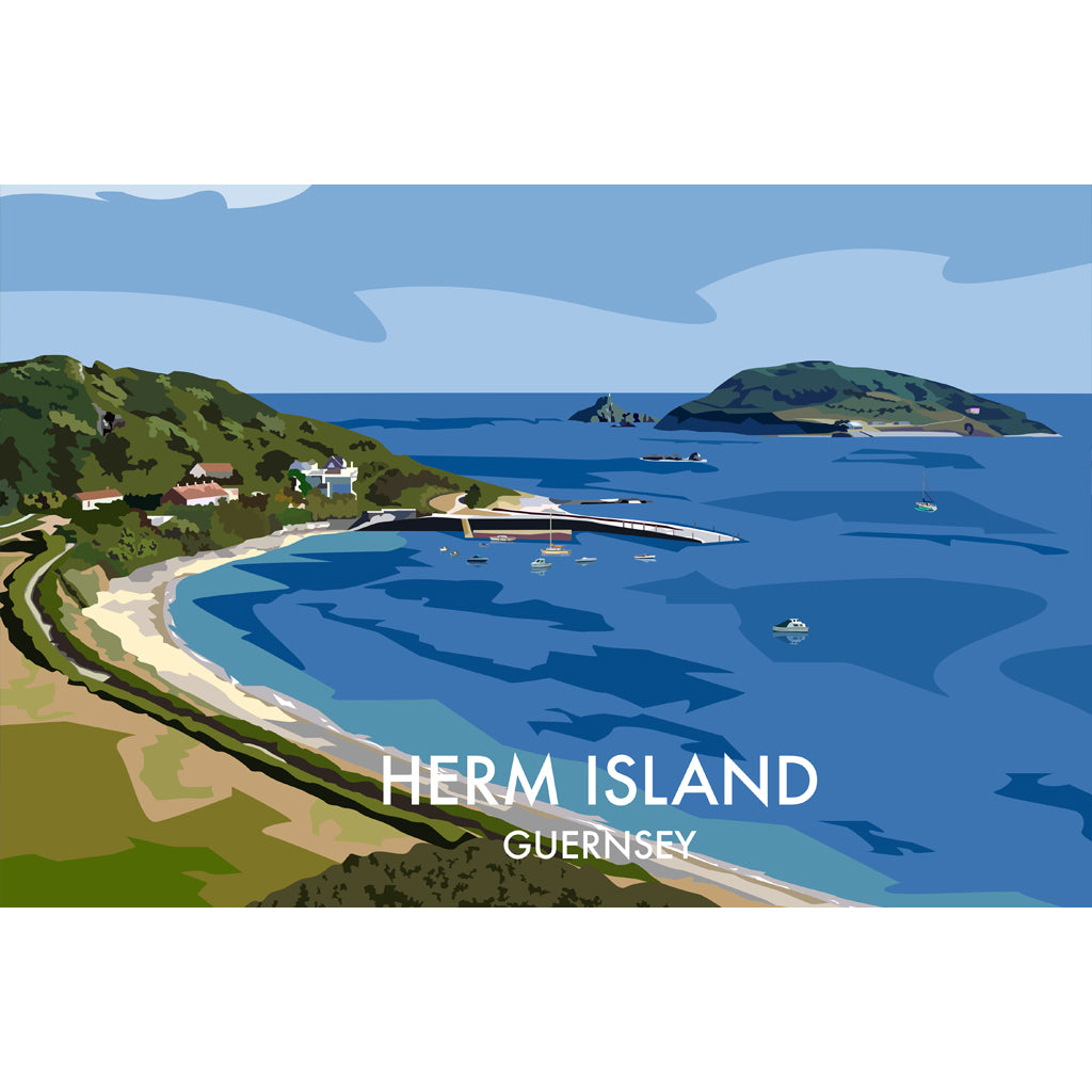 LHOPCH001: Herm Island Guernsey. T Shirt