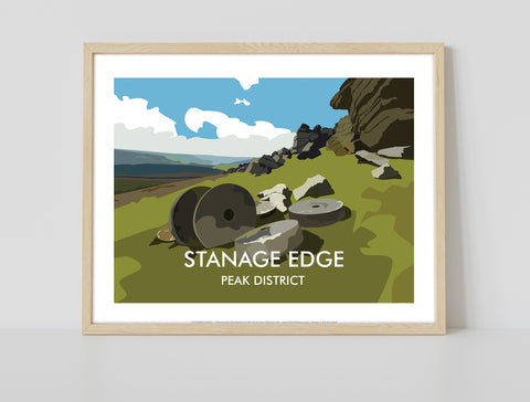 Stanage Edge - Peak District - 11X14inch Premium Art Print