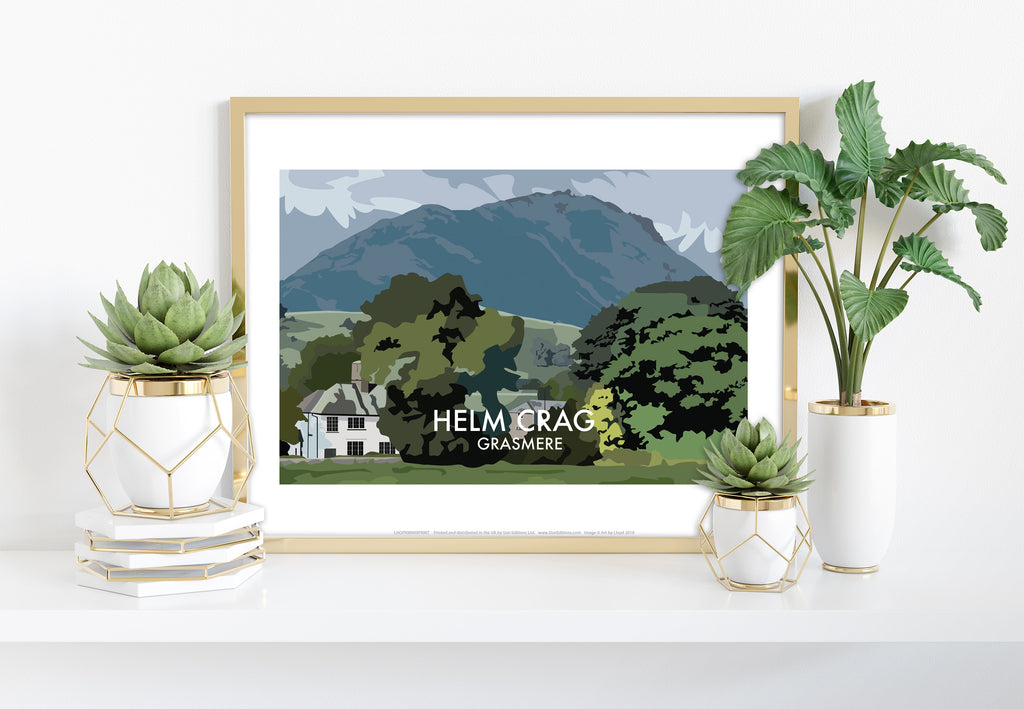 Helm Crag - Grasmere - 11X14inch Premium Art Print