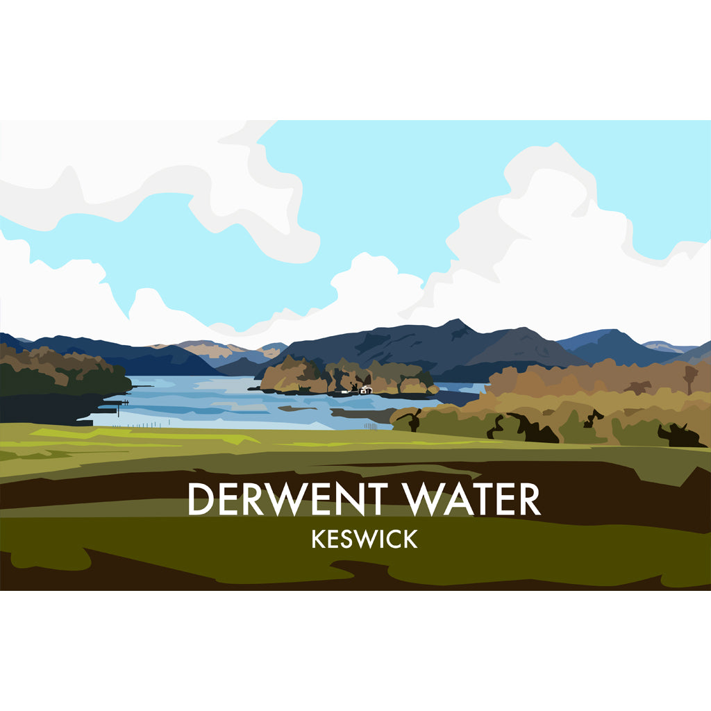 LHOPNW019: Derwent Water Keswick Landscape. T Shirt