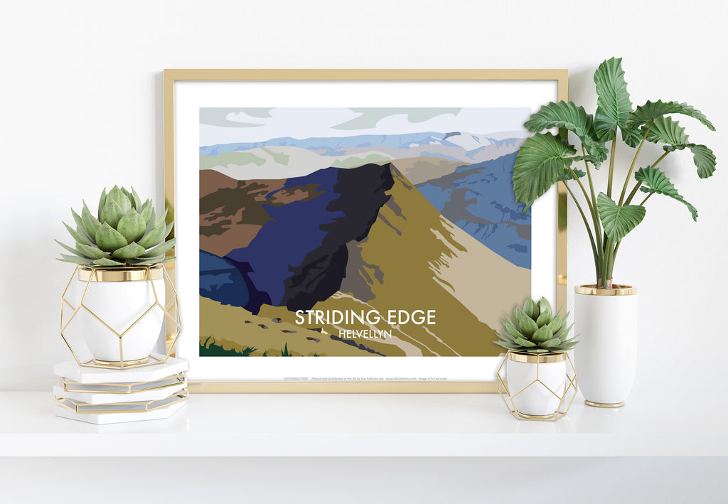 Striding Edge Line Drawing Striding Edge - Helvellyn - 11X14inch Premium Art Print – Star Editions
