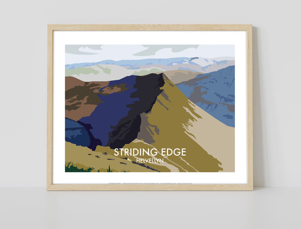 Striding Edge Line Drawing Striding Edge - Helvellyn - 11X14inch Premium Art Print – Star Editions