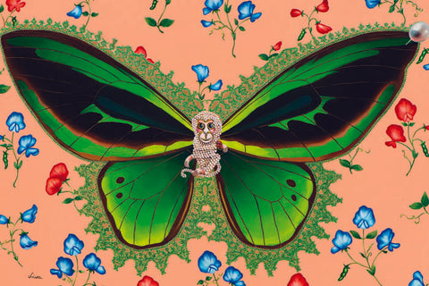 LPF18: Butterfly With Sweet Peas
