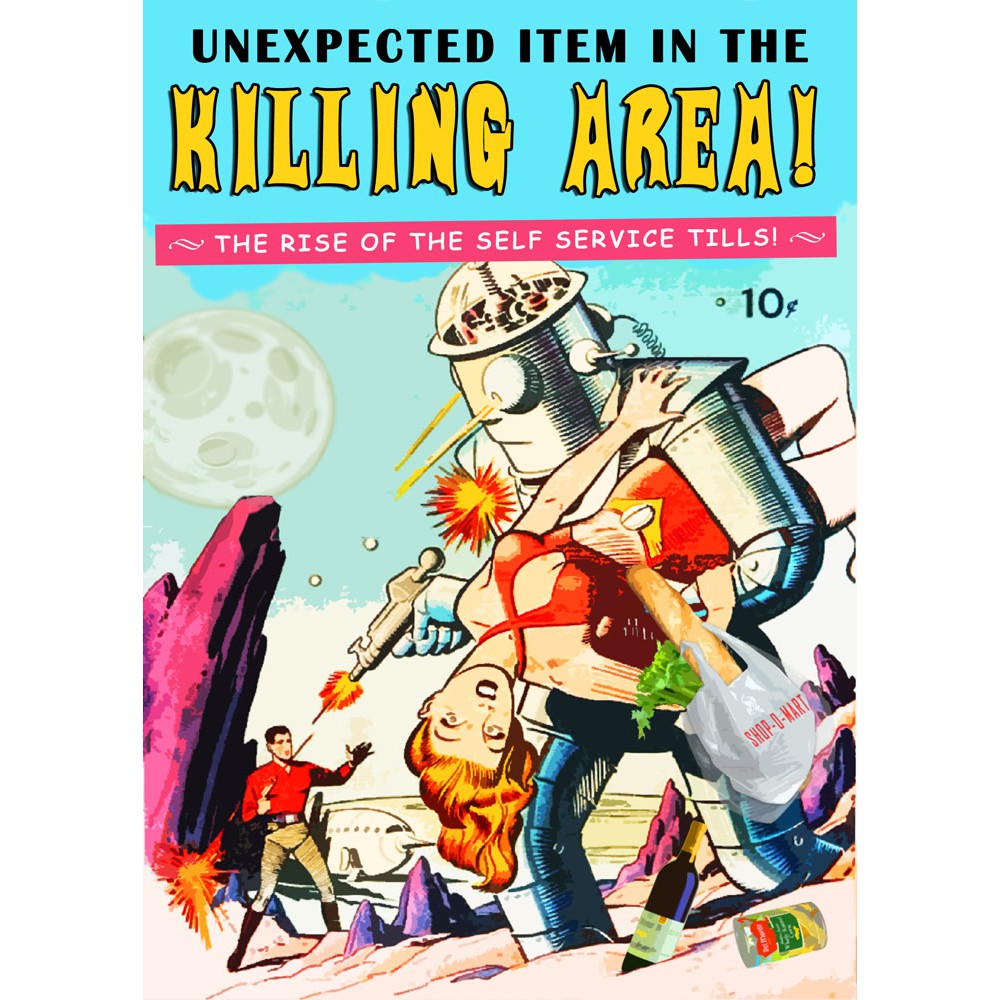 Unexpected Item in the Killing Area Greeting Card 7x5