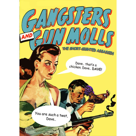 Gangsters and Gun Molls Greeting Card 7x5