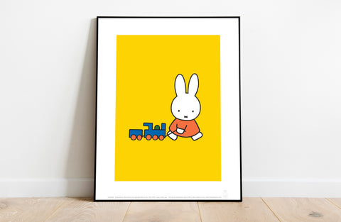 Miffy - Pulling A Train - 11X14inch Premium Art Print