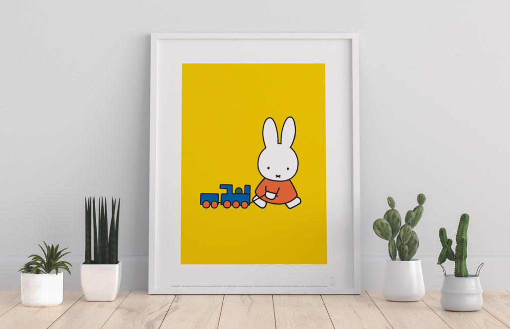 Miffy - Pulling A Train - 11X14inch Premium Art Print