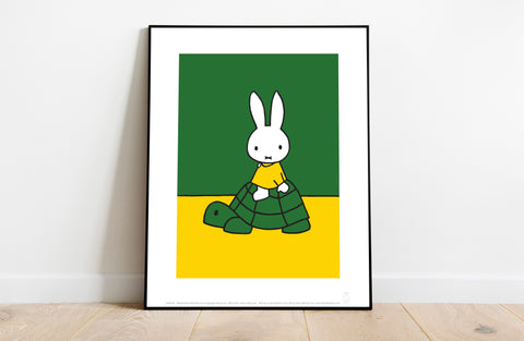 Miffy - Sitting On A Turtle - 11X14inch Premium Art Print