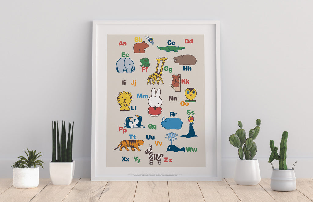 Miffy - Alphabet With Animals - 11X14inch Premium Art Print