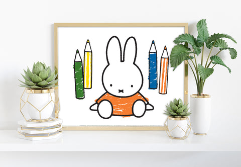 Colouring Miffy - 11X14inch Premium Art Print