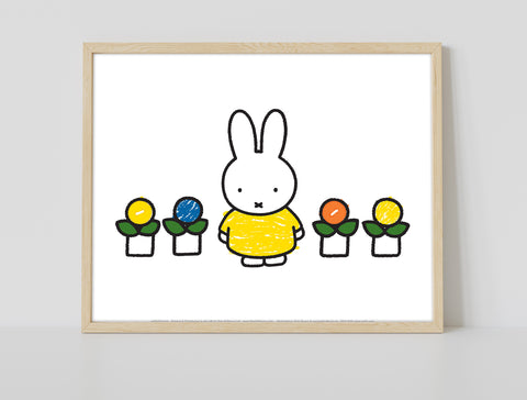 Miffy - Flowers - 11X14inch Premium Art Print