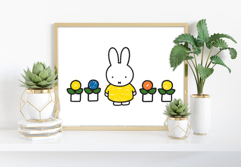 Miffy - Flowers - 11X14inch Premium Art Print