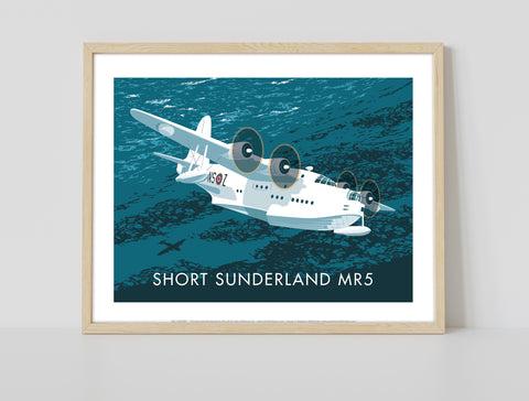 Short Sunderland By Artist Stephen Millership - Art Print