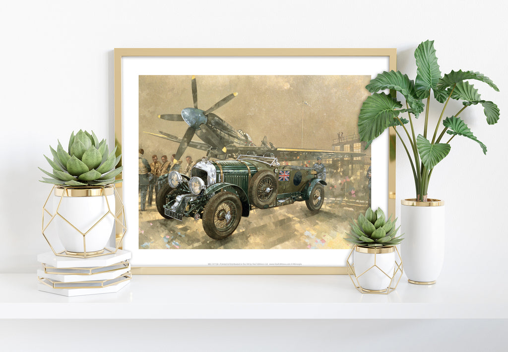 Bentley And Spitfire - 11X14inch Premium Art Print