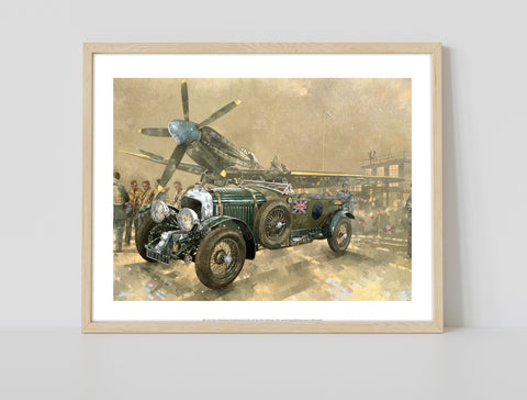 Bentley And Spitfire - 11X14inch Premium Art Print