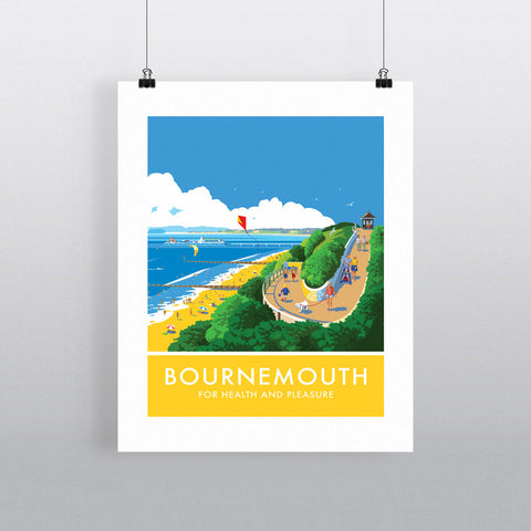 Bournemouth, Dorset 20cm x 20cm Mini Mounted Print