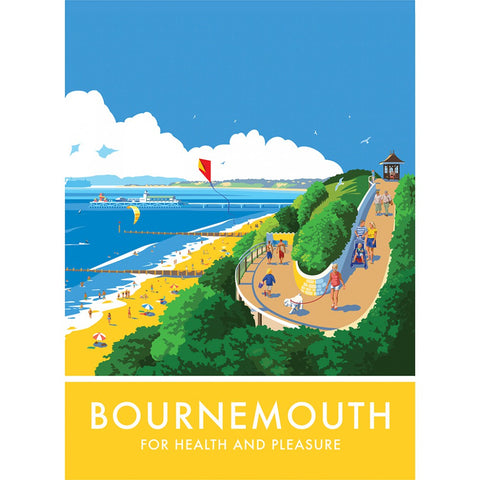 Bournemouth, Dorset 20cm x 20cm Mini Mounted Print