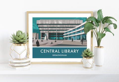 Central Library By Artist Stephen Millership - Art Print