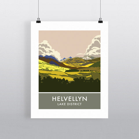Helvellyn, Lake District, Cumbria 20cm x 20cm Mini Mounted Print