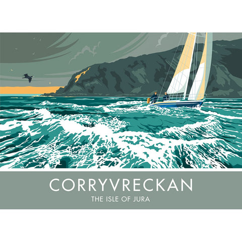 Corryvreckan, The Isle of Jura, Scotland 20cm x 20cm Mini Mounted Print