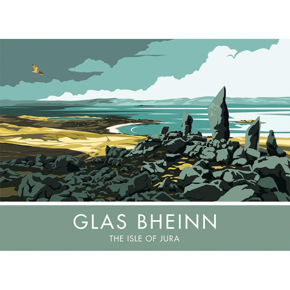 Glas Bheinn, The Isle of Jura, Scotland 20cm x 20cm Mini Mounted Print
