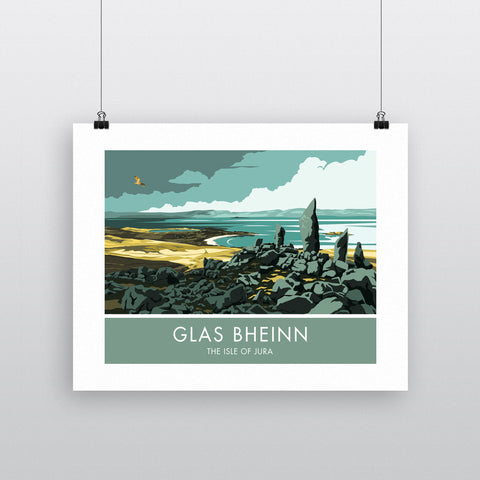 Glas Bheinn, The Isle of Jura, Scotland 20cm x 20cm Mini Mounted Print