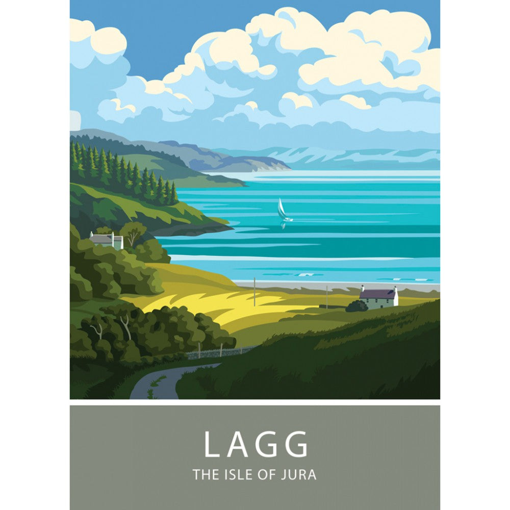 Lagg, The Isle of Jura, Scotland 20cm x 20cm Mini Mounted Print