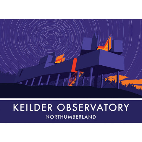 Keilder Observatory, Keilder, Northumberland 20cm x 20cm Mini Mounted Print