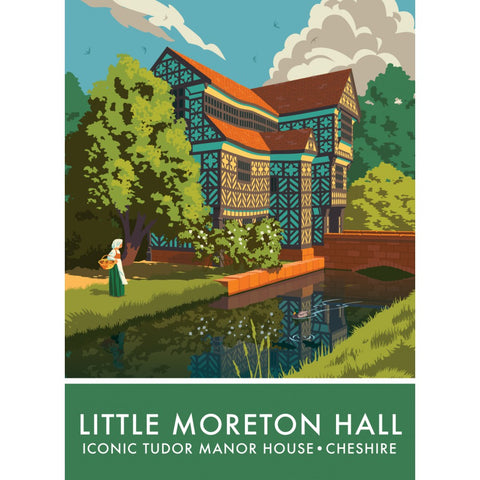 Little Moreton Hall, Cheshire 20cm x 20cm Mini Mounted Print