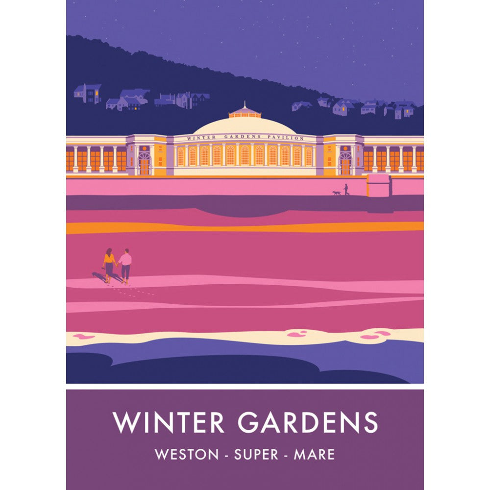 Winter Gardens, Weston Super Mare, Somerset 20cm x 20cm Mini Mounted Print