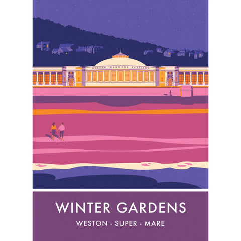 Winter Gardens, Weston Super Mare, Somerset 20cm x 20cm Mini Mounted Print
