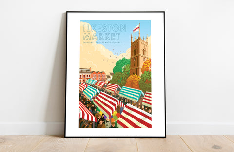 Ilkeston Market By Artist Stephen Millership - Art Print