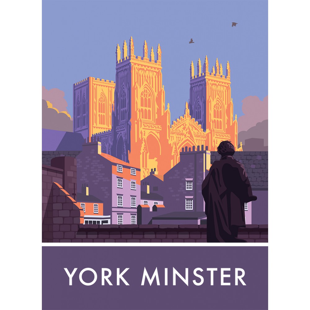 York Minster, York, Yorkshire 20cm x 20cm Mini Mounted Print
