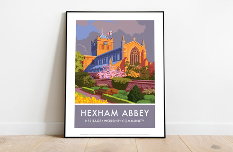 Hexham Abbey By Artist Stephen Millership - Art Print