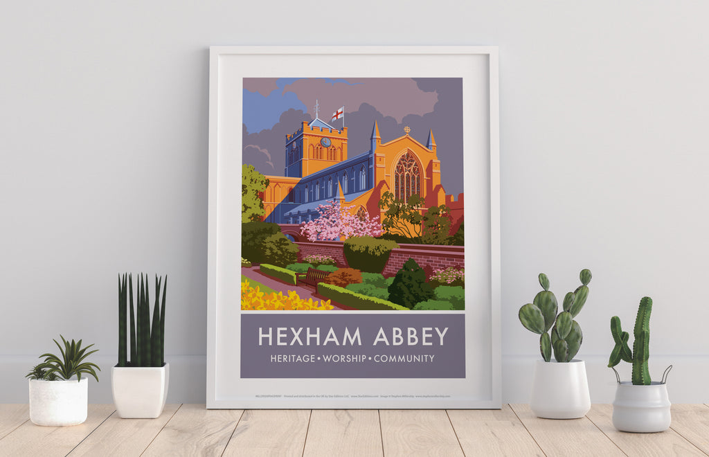 Hexham Abbey By Artist Stephen Millership - Art Print