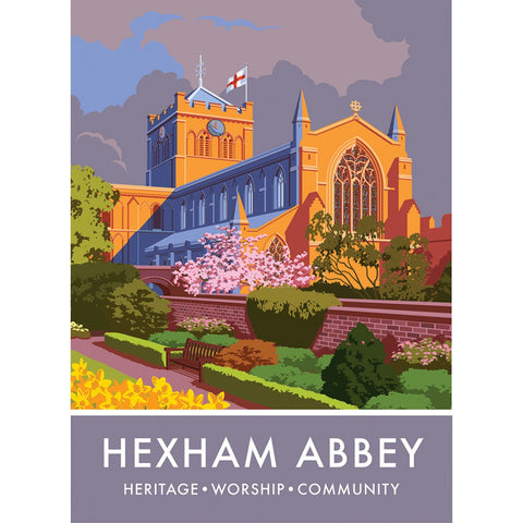 Hexham Abbey, Hexham, Northumberland 20cm x 20cm Mini Mounted Print