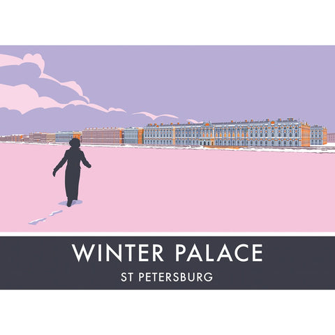 The Winter Palace, St Petersburg, 20cm x 20cm Mini Mounted Print