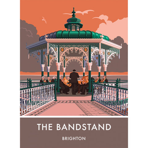 Brighton Bandstand, Brighton, Sussex 20cm x 20cm Mini Mounted Print