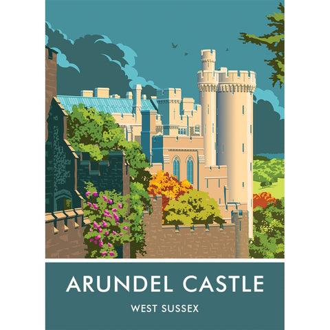 Arundel Castle, Arundel, Sussex 20cm x 20cm Mini Mounted Print