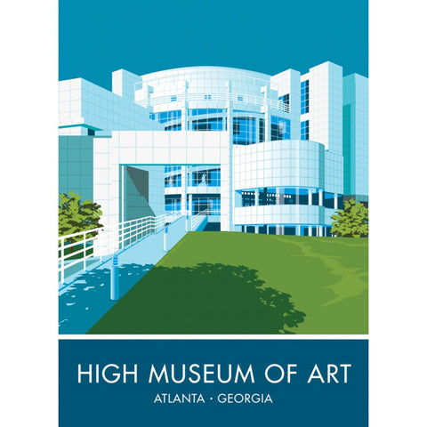 Museum Of High Art, Atlanta, Georgia 20cm x 20cm Mini Mounted Print