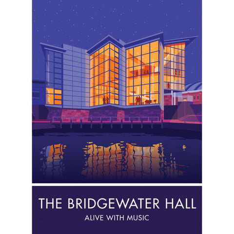 The Bridgewater Hall, Manchester 20cm x 20cm Mini Mounted Print