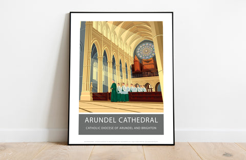 Arundel Cathedral By Artist Stephen Millership - Art Print