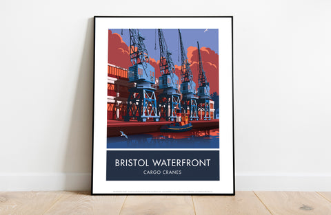 Bristol, Waterfront Cranes By Stephen Millership Art Print