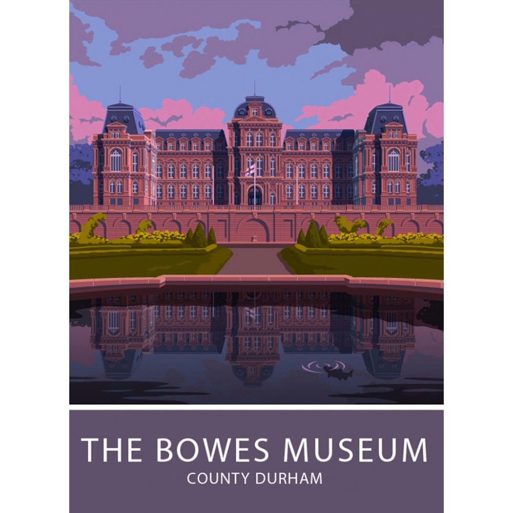 The Bowes Museum, Durham 20cm x 20cm Mini Mounted Print