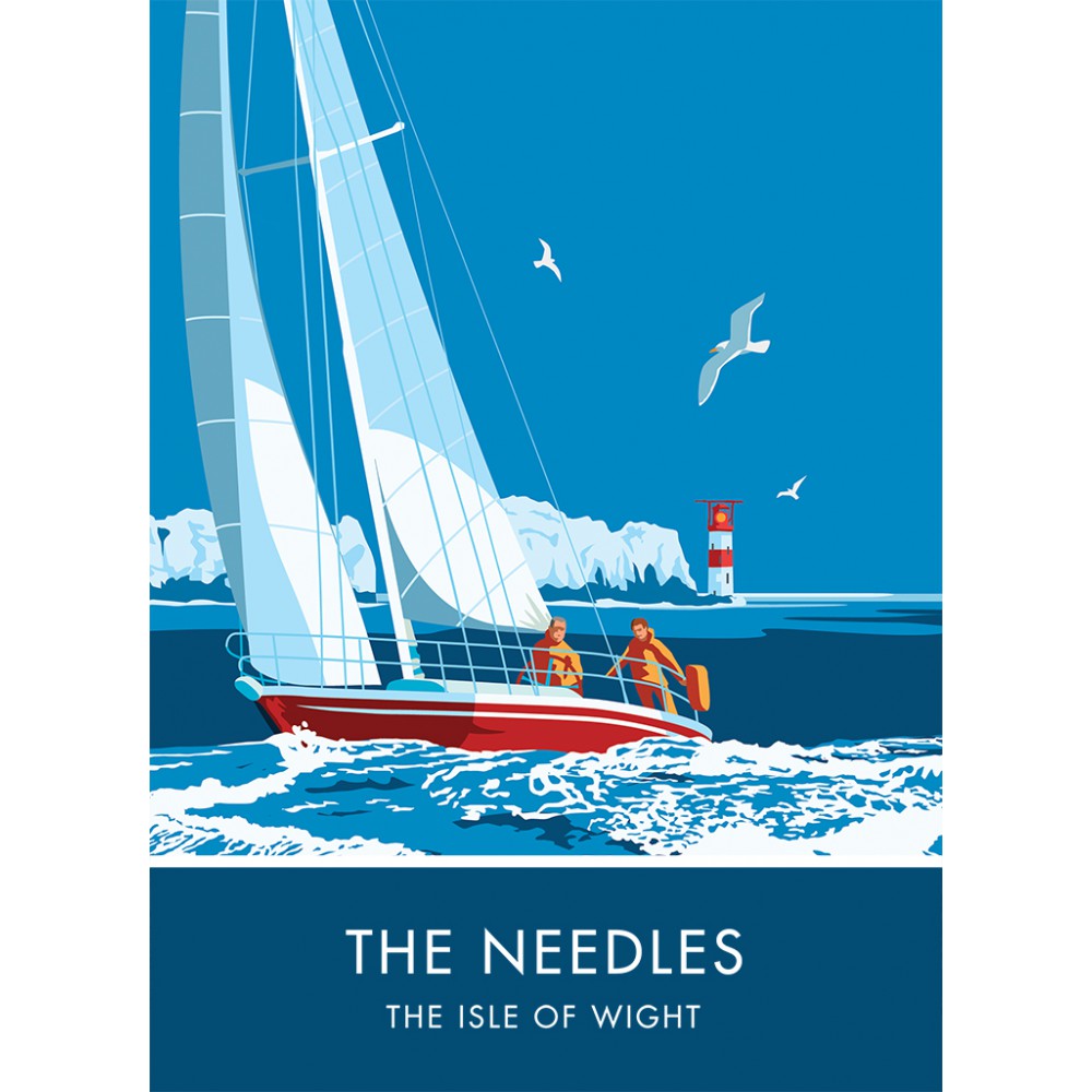 The Needles, Isle Of Wight 20cm x 20cm Mini Mounted Print